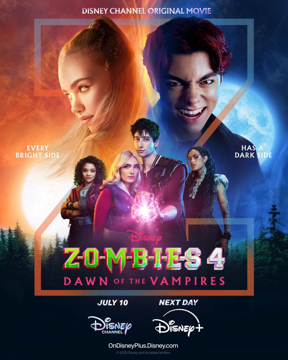 We’re not in Seabrook anymore. Watch #ZOMBIES4: Dawn of the Vampires on #DisneyChannel July 10 &amp; next day on #DisneyPlus.