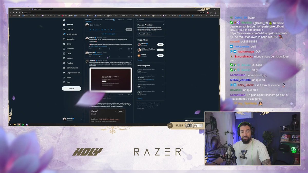 Merci à GL Sixen qui parle du kit de stream Fleurs spirituelles, dispo gratuitement 💮 Overlays, transitions, alertes… tout est là pour donner une ambiance à ton stream. Lien en commentaire ⬇️