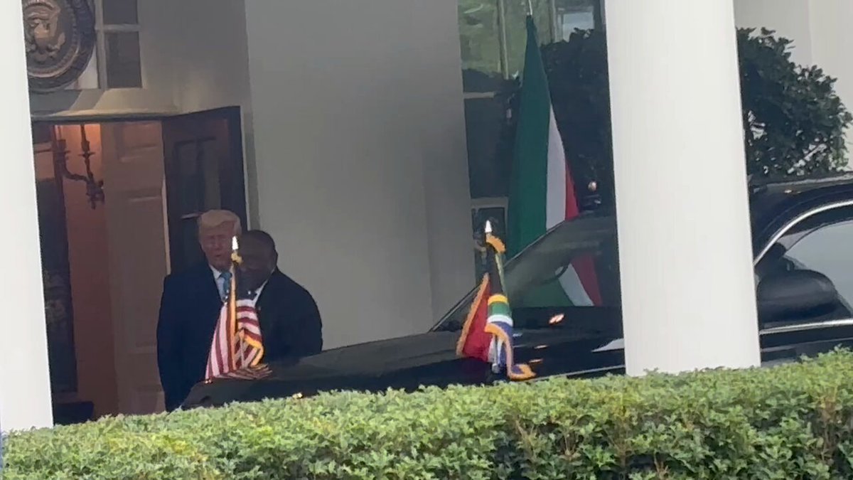 #SAUSBilaterals President Cyril Ramaphosa has arrived