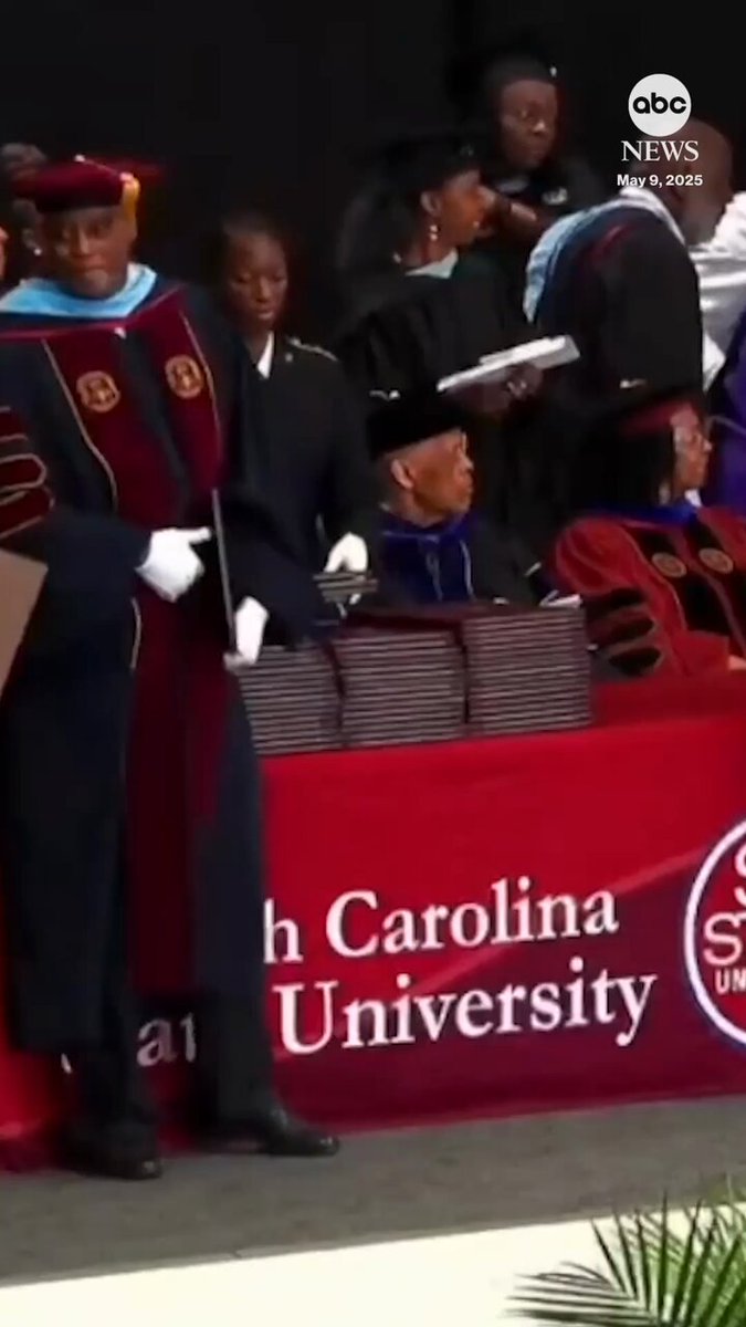 CONGRATS, GRAD! An 80-year-old Vietnam veteran graduated from South Carolina State University to an uproar of applause from his graduating class. The South Carolina State University president told Linwood James Riddick, "You inspire us all."