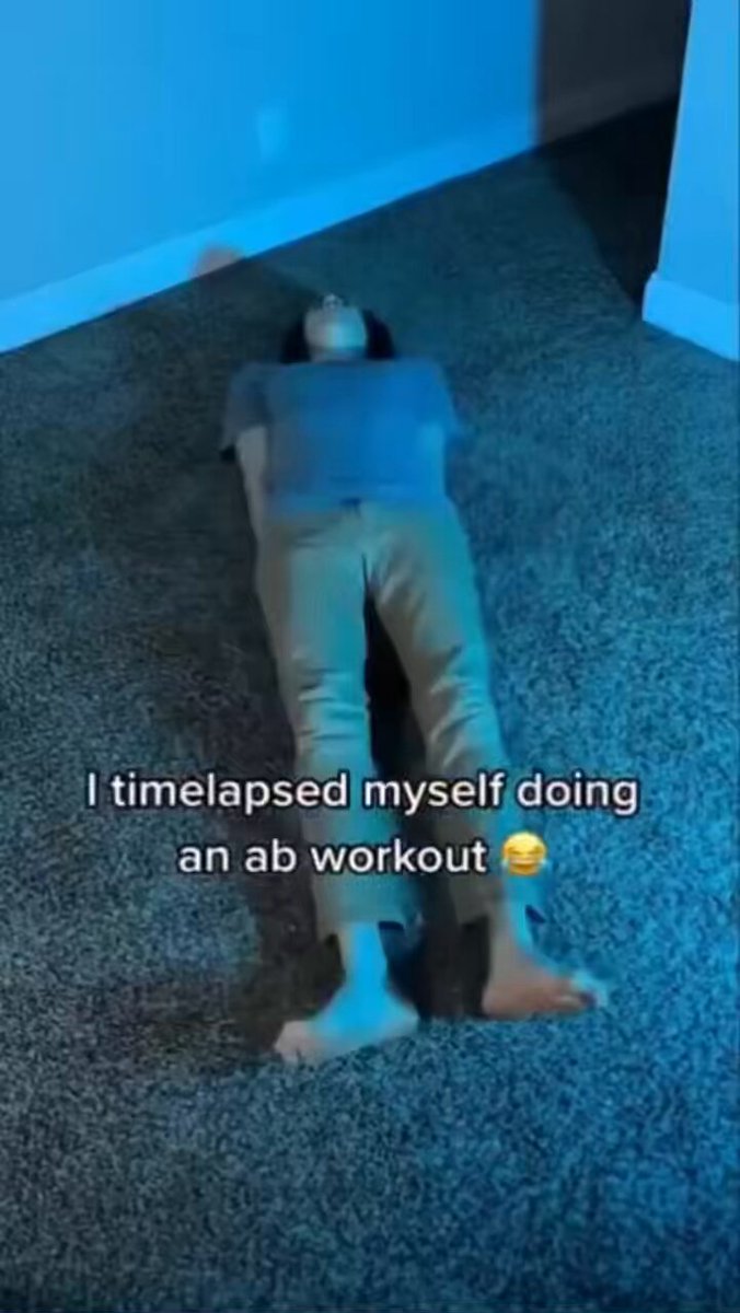 i timelapsed myself doing an ab workout 😂 speed up footage of a person working out on the floor bring it on by giga ft. kagamine len and kagamine rin