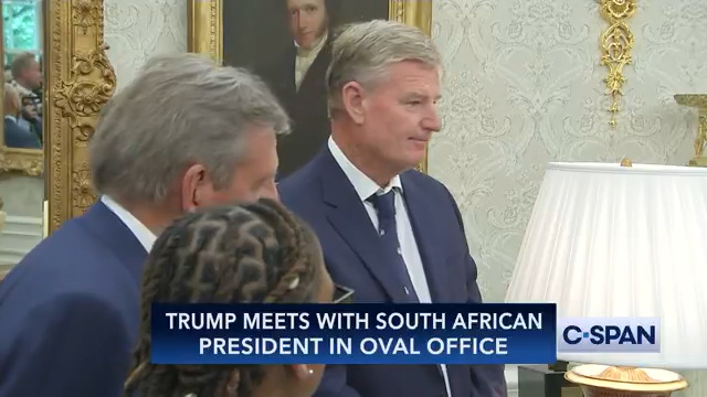 South African golfer Ernie Els (Ernie Els) in the Oval Office: "We want to see things get better in our home country. That's the bottom line."