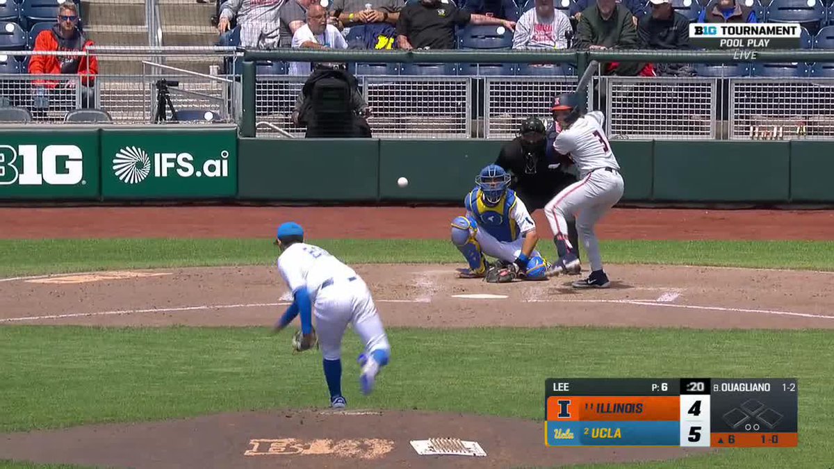 THAT ONE'S FOR GRANDPA ‼️ Illinois Baseball's Drake Westcott homers for the second day in a row in the #B1GBaseball tournament.