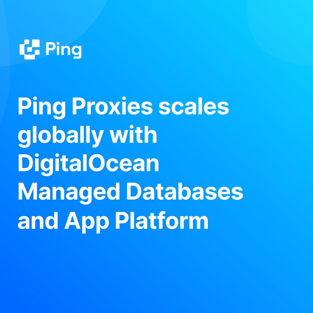 .Ping Proxies is scaling globally with #DigitalOcean. ☁️📈🌍 With the help of DigitalOcean's global infrastructure & Hatch program, Ping Proxies delivers low-latency, scalable proxy services across Europe, the U.S., & Asia, enhancing performance & reliability for their customers. 🔗