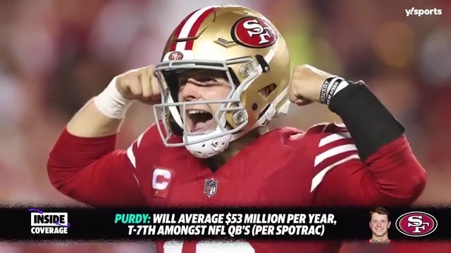 Did the 49ers overpay for Brock Purdy? 🤔 jason fitz, Charles Robinson, and Frank Schwab debate if SF made the right decision with Purdy’s contract extension. (via Inside Coverage)