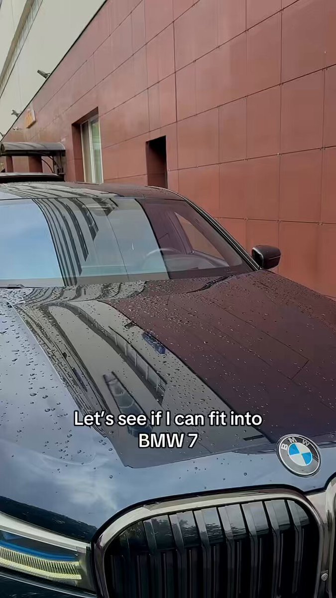 I wonder in what car I can fit perfectly 😜 #tallgirl #tall #height #giant #bmw #bmw7 #comparison #model #Trending #car #automobile
