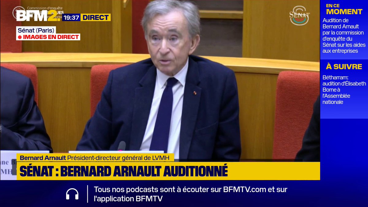 Bernard Arnault : "Je crois qu'il est très mauvais pour l'État de se mêler de la gestion des entreprises privées. En général, ça mène à la catastrophe" #BFM2