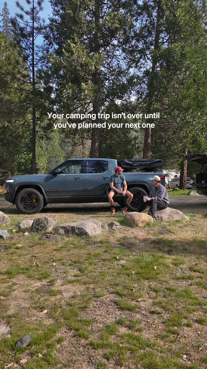 What do you chat about before leaving the campsite?