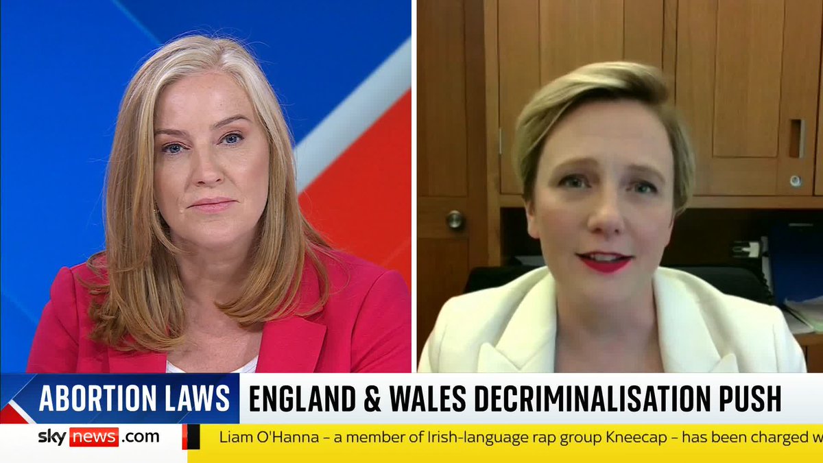 "We believe making abortion a human right will protect access for the 250,000 women every year who make that right choice themselves." Labour's stellacreasy is one of the MPs behind a push to decriminalise abortion in England and Wales. #TUKT 📺 Sky 501/YT