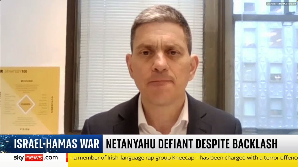 "Lives are at stake now." President and Chief Exec. of IRC - International Rescue Committee, David Miliband, talks to Yalda Hakim after the UK, France and Canada threatened consequences if Israel did not stop its military offensive in Gaza and lift restrictions on aid. 📺 Sky 501