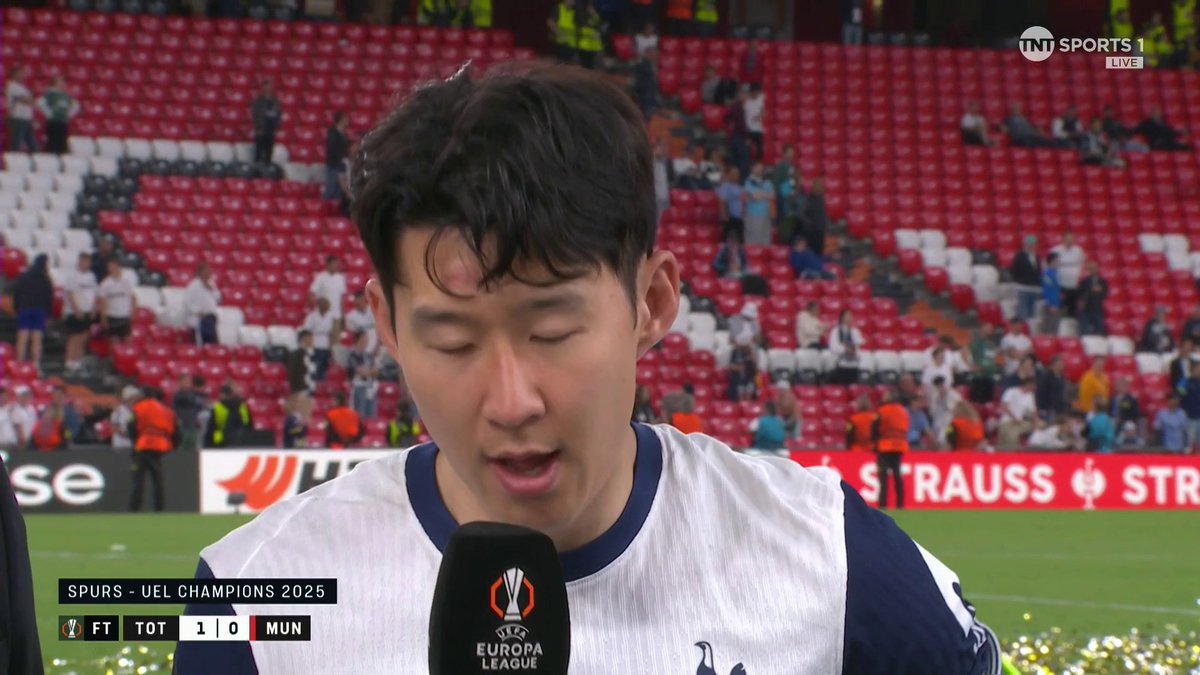 "Let's say, I'm a legend" 🤩 After 10 years at Tottenham Hotspur, Heung-Min Son was able to lift the Europa League trophy as captain, and sums up his time at the club 🤍 📺 TNT Sports & discovery+ UK