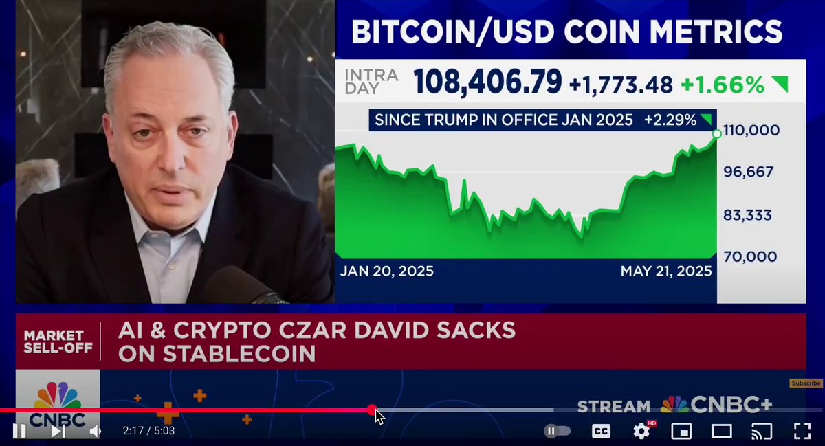 JUST IN: 🇺🇸 President Trump's Crypto Czar David Sacks says The GENIUS Act stablecoin bill will "pass with significant bipartisan support" 🚀