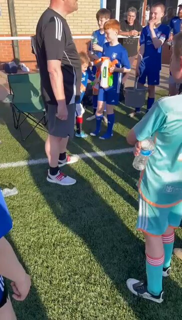 The kids I coach nominated me for the ice bucket challenge earlier in the season. I refused the challenge on the basis that if they won their league they could all soak me at training. They won their league after only dropping points in one game. Fairs fair. 💦🔫