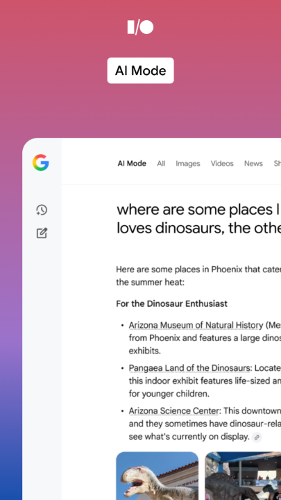 AI Mode is our most powerful AI search. Ask anything, and it’ll take on your toughest questions and help you get stuff done. Now rolling out to everyone in the U.S. #GoogleIO