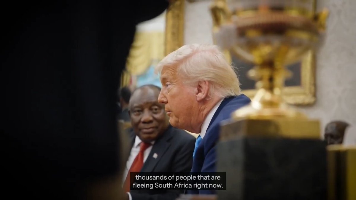 "This is a very serious situation. If we had a real press, it would be exposed. When it gets exposed, it'll get fixed. But people don't talk about it. And I'll tell you who is talking about it, thousands of people that are fleeing South Africa right now." –President Trump 🇺🇸