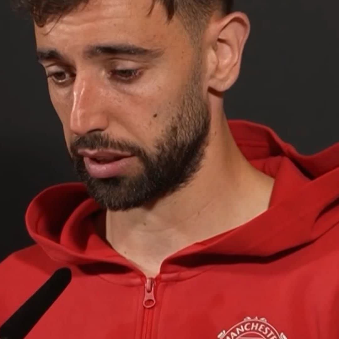 "It wasn't our day" A disappointed Bruno Fernandes after Manchester United's Europa League final defeat 🔴
