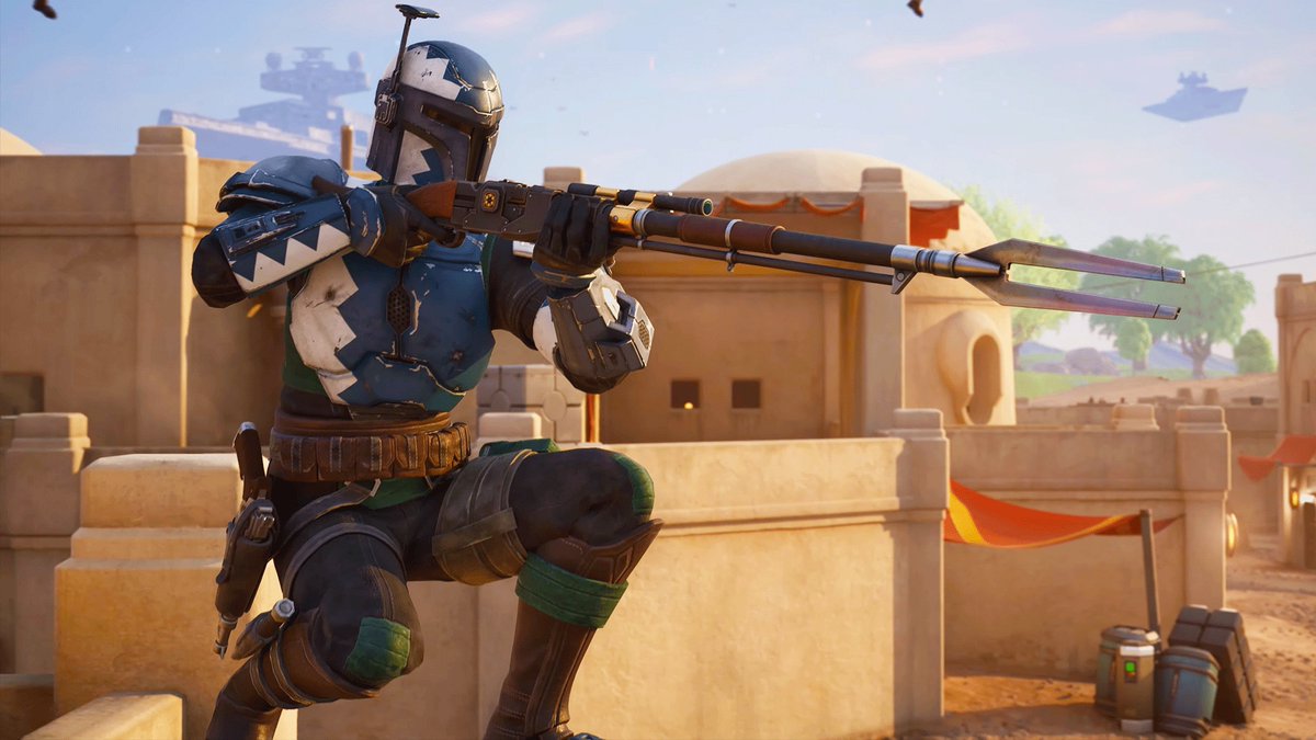 This is the way. Check out the "Mandalorian Rising" Galactic Battle gameplay trailer for Fortnite, which sees the return of newly unvaulted items like the Mandalorian Jetpack and more. The update drops on May 22.