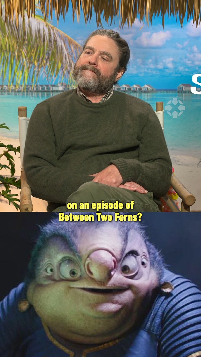 Lilo &amp; Stitch's Zach Galifianakis considers an episode of Between Two Ferns with Jumba Jookiba. #LiloAndStitch