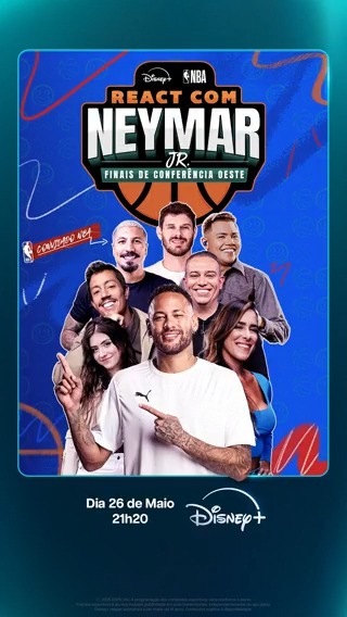 Resenha e jogaço da NBA na casa do Neymar, tá! 🏀🤪 Na próxima segunda, dia 26, às 21h20, ao vivo no Disney+. #NeymarNoDisneyPlus #DisneyPlus