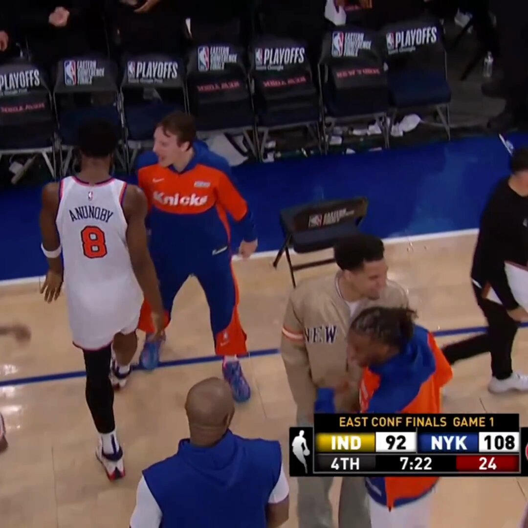 KAT blocks Siakam falls Josh to OG Knicks up 16