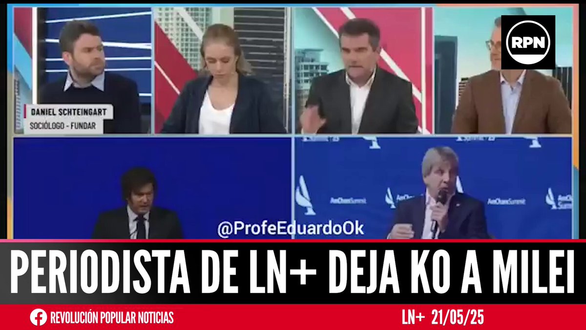 No es C5N, es en la LN+ donde lo están DESTRUYENDO a Milei. Imaginate.