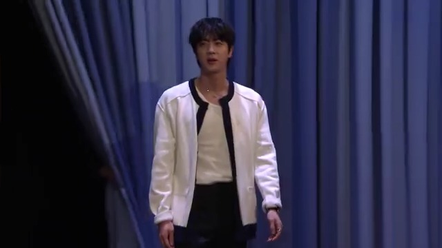 .BTS_official's Jin knows how to make an entrance! #JinOnFallon #FallonTonight