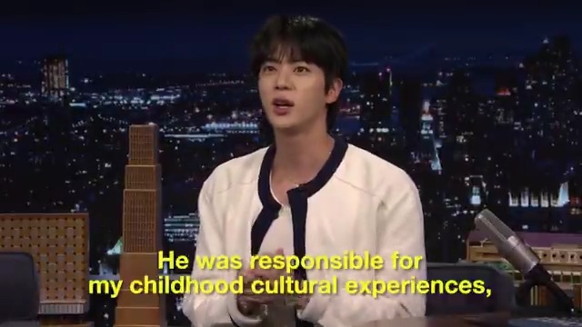 “It was a great honor and pleasure for me because he was the one who was responsible for my childhood cultural life.” -BTS_official's Jin on meeting Tom Cruise on an episode of Run Jin 🥹 #JinOnFallon #MissionImpossible #FallonTonight