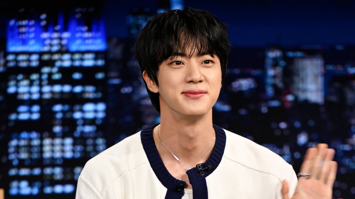 .BTS_official's Jin swaps places with Jimmy and asks him the age-old question: how many butts do we have? 😭 #JinOnFallon #FallonTonight