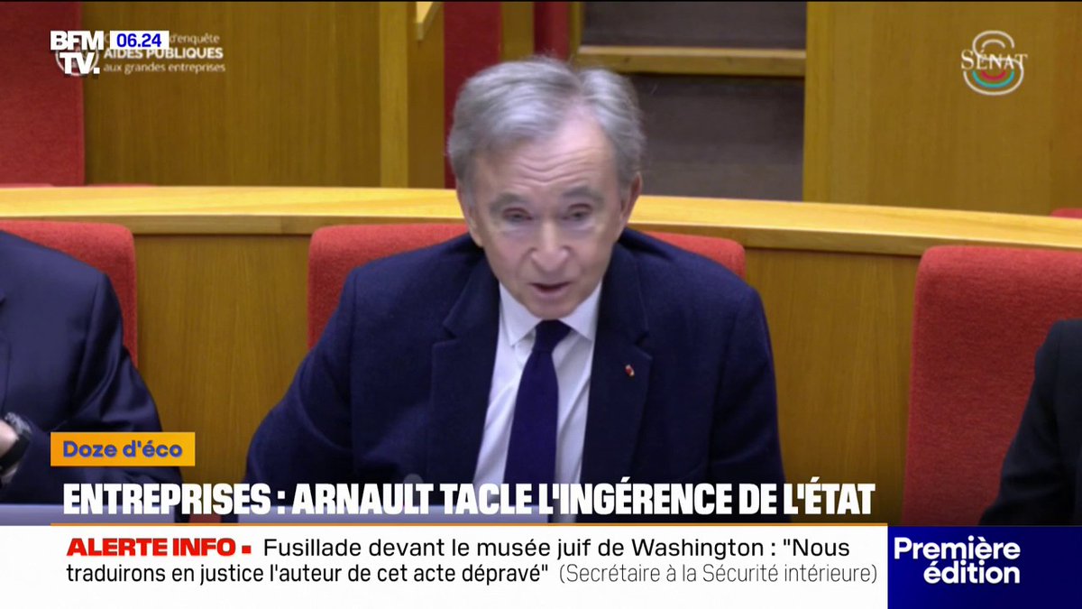 💬 "Il est très mauvais pour l'État de se mêler de la gestion des entreprises privées" ➡ Bernard Arnault tacle l'ingérence de l'État L'édito de Raphaël Legendre Raphael LEGENDRE