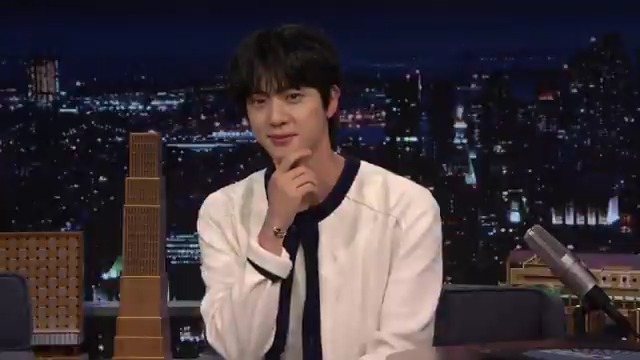 “What you can really expect is my handsome face.” -BTS_official's Jin on what #ARMY should expect on #RUNSEOKJIN_epTOUR 🤣 #JinOnFallon #FallonTonight
