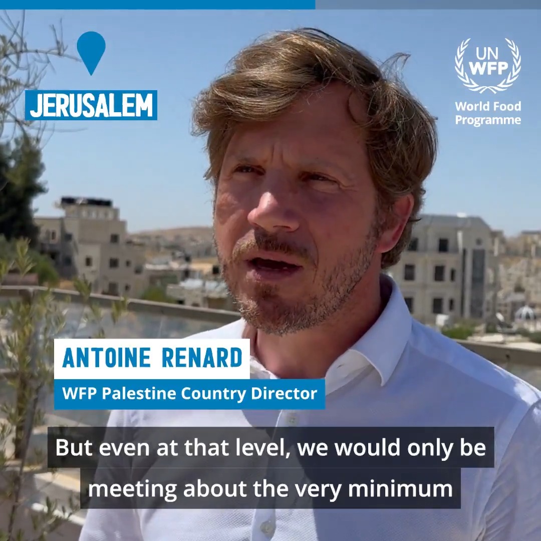 WFP is doing everything possible to deliver emergency food supplies into #Gaza. Even at these levels, it’s still just a drop in the ocean, WFP's Antoine Renard explains ⤵️ 📣Humanitarian assistance must be scaled up, and sustained, before it is too late, for far too many.