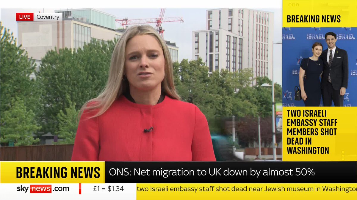BREAKING: Net migration to the UK is estimated to have halved from 860,000 in the year ending December 2023 to 431,000 in the year ending December 2024, the Office for National Statistics has said. 📺 Sky 501, Virgin 602, Freeview 233 and YouTube
