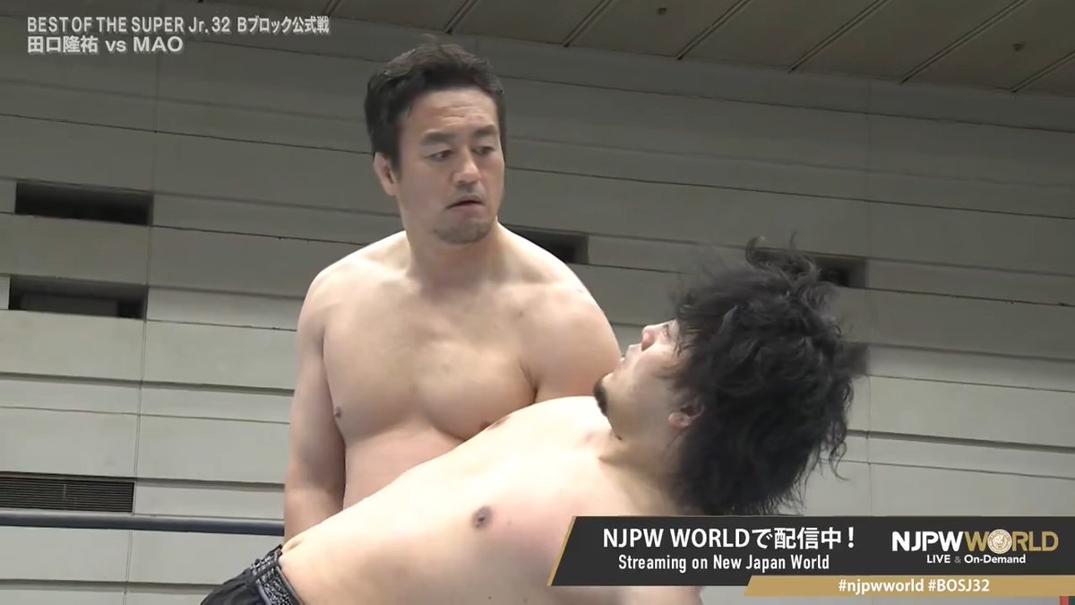 .田口隆祐（いわぬまＰＲ大使） × MAO "🤔🤔🤔" Sign up Now &amp; Stay tuned to #NJPW #njpwworld #BOSJ32