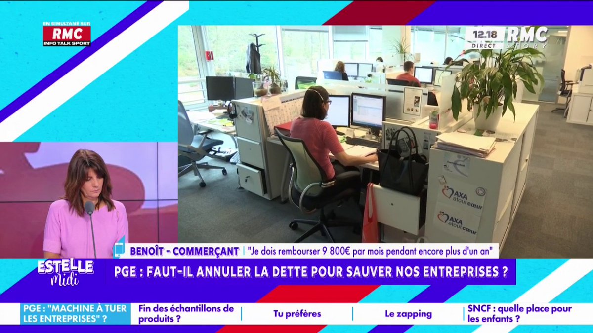 💶 PGE : faut-il annuler la dette pour sauver nos entreprises ? 📞 Benoît : "Je rembourse encore pendant 14 mois... On est à 9 800€/mois et j'aimerais qu'on m'annule cette dette ! On a pris des PGE pour payer nos loyers, nos fournisseurs ! 20 000€ de loyer/mois..." #EstelleMidi