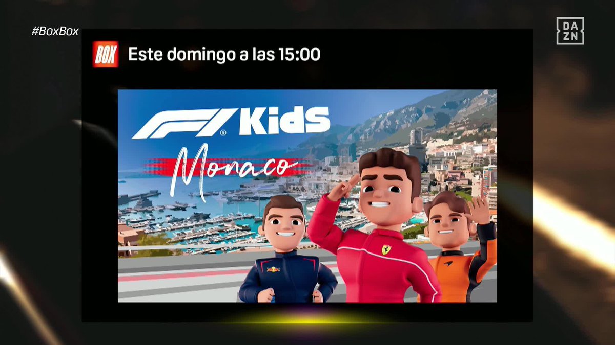 Semana del GP de Mónaco... Y también de la llegada de F1 KIDS 😍 Llega #BoxBox con Pablo Lorente, Xesc Ripoll Espases y Javier Quilón Suscríbete al Plan Motor por solo 9,99€ al mes durante TODO UN AÑO. ¡OFERTA SOLO HASTA EL DOMINGO! 📎 #MonacoDAZNF1 🇲🇨