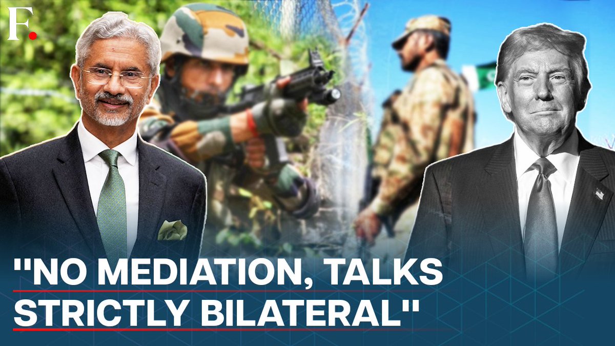 #FPVideo: India's EAM Dr. S. Jaishankar has reiterated that the recent truce between India and Pakistan resulted from bilateral engagement and that there was no mediation.