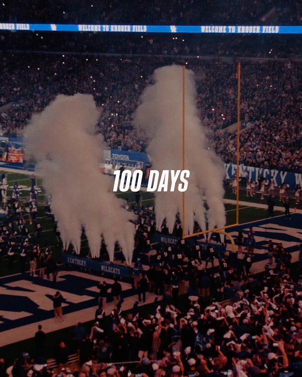 100 days from Gameday. Go Big Blue.