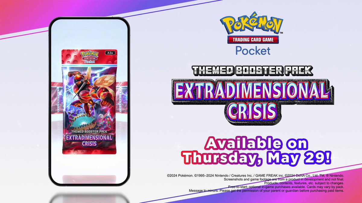 Is that an Ultra Wormhole on the horizon?! 🌌 😱 Ultra Beasts brimming with power are storming Pokémon TCG Pocket as the latest expansion, Extradimensional Crisis goes live in-app, May 29th! Which Ultra Beast is your favourite? Let us know in the comments.