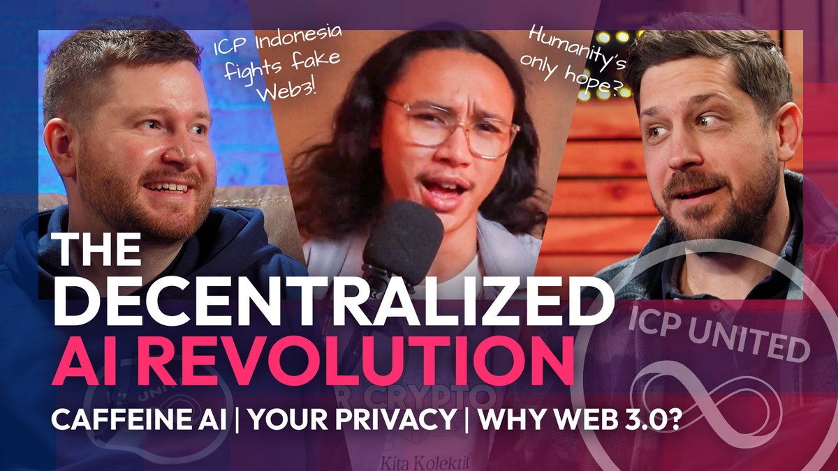 ICP United | E7 | The Decentralized AI Revolution AI’s future is decentralized! 🚀 Watch this ICP United episode on Caffeine AI, on-chain LLMs &amp; Bitcoin via Chain Fusion—only on the Internet Computer. 👇