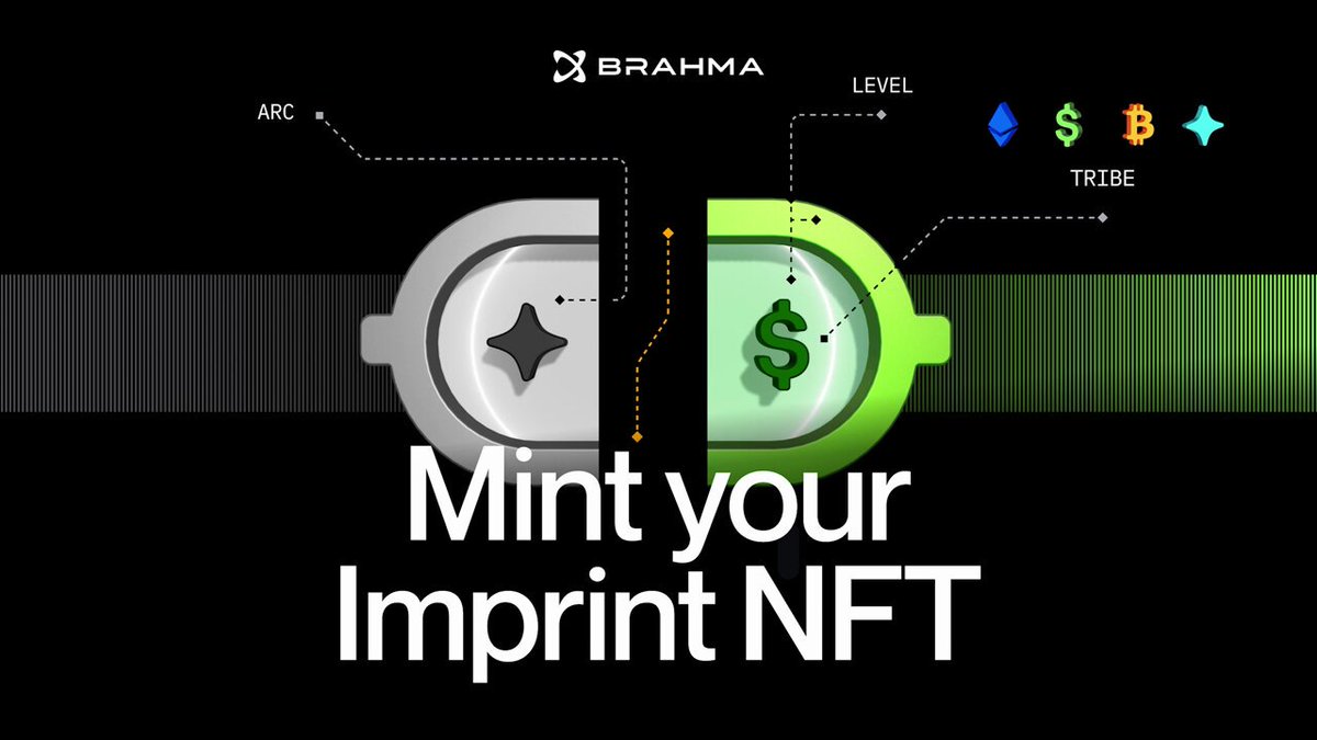 Your onchain journey didn’t go unnoticed. It got recorded. Most NFTs show what you bought. Brahma Imprint shows what you’ve built. Soulbound. Dynamic. Free. Now Live! Mint now →