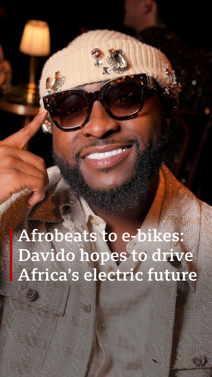 From chart-topping hits to climate-conscious tech, @Davido is taking on a bold new venture, steering Africa toward a cleaner, electrified future. The BBC's kelvin kimathi caught up with the Afrobeats icon in an exclusive interview ⤵️
