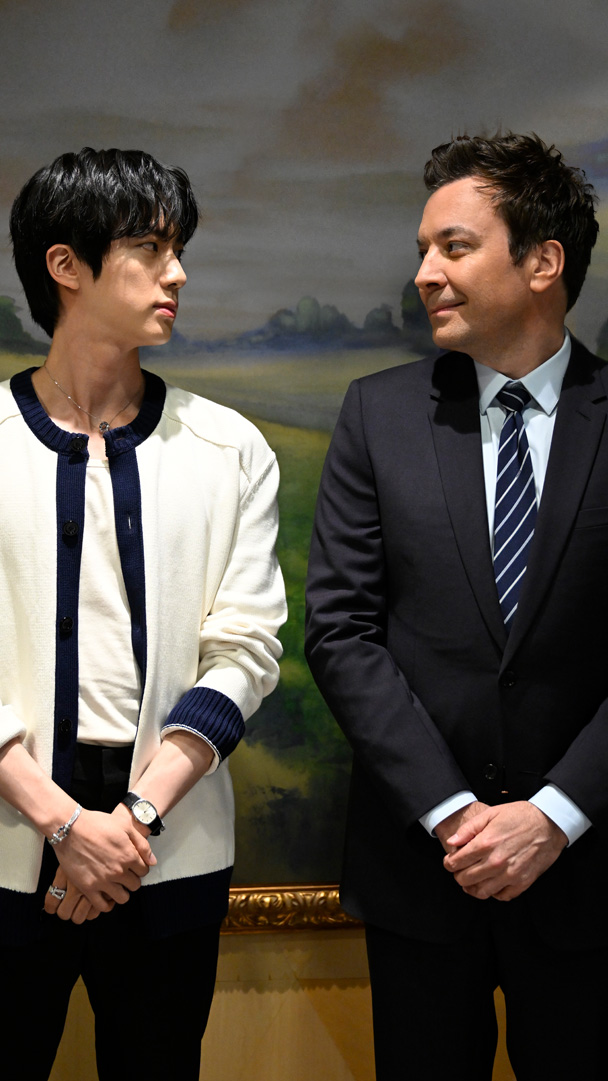 Jimmy helped BTS_official’s Jin with the first draft of his music video for “Don’t Say You Love Me” 😂 #JinOnFallon #FallonTonight