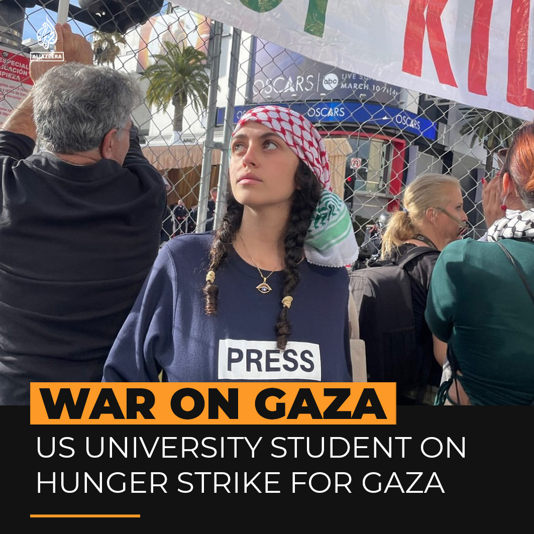 A Palestinian student at US college UCLA has gained attention for going on a hunger strike to pressure the university to divest from Israel, as other supporters of Palestinian rights join the FastForGaza movement to call attention to Israel’s restrictions on food.