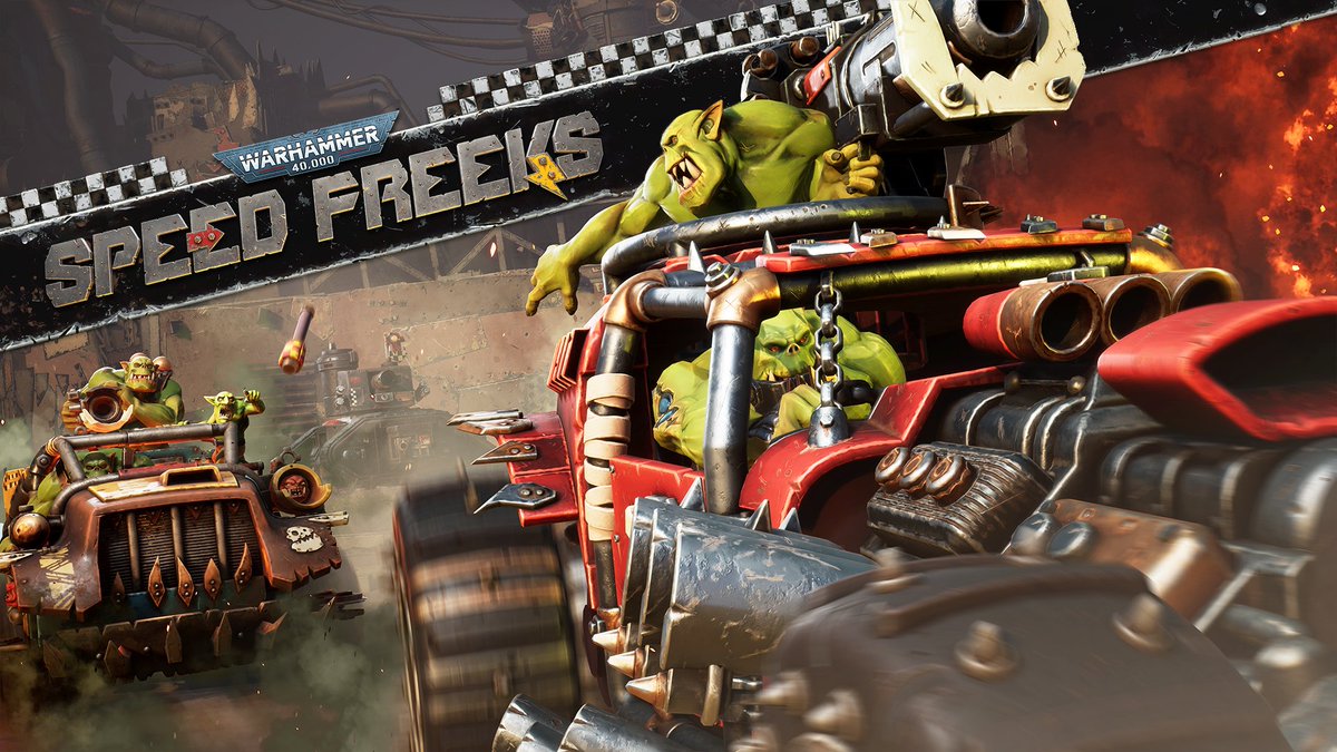 Warhammer 40,000: Speed Freeks is OUT NOW! 💣💥 The Speedwaaagh goes full throttle as we leave Early Access to hit 1.0 with exciting changes, new content, features, &amp; a FREE upgrade for all Early Access players! Available now for just $15.99 – get it while da price is hot 🔥