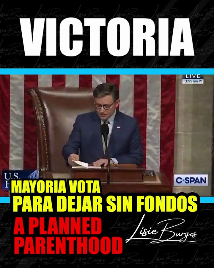 ¡Victoria para la vida! La Cámara de Representantes Federal ha aprobado el proyecto de ley que elimina los fondos federales para Planned Parenthood, asegurando que los impuestos de los americanos no financien más abortos.