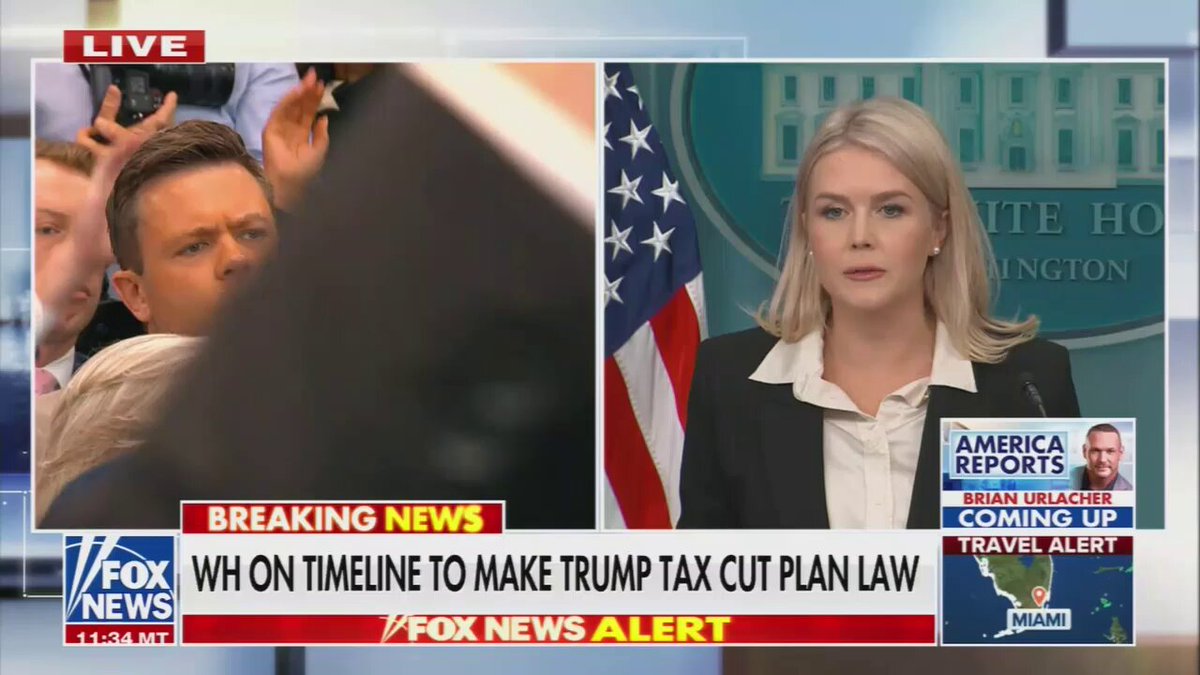 Reporter: You had Rep. Massie and Rep. Davidson vote against the bill. Does the President think they should be primaried? Leavitt: I believe he does