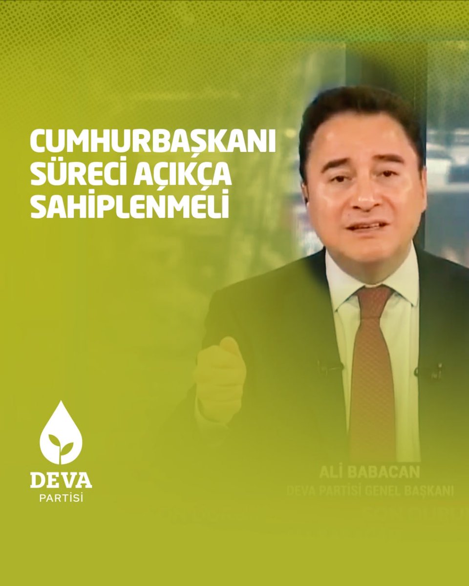 Cumhurbaşkanı süreci açıkça sahiplenmeli. Kendi kitlesini ikna etmeli, muhalefete de süreç hakkında bilgi vermeli.