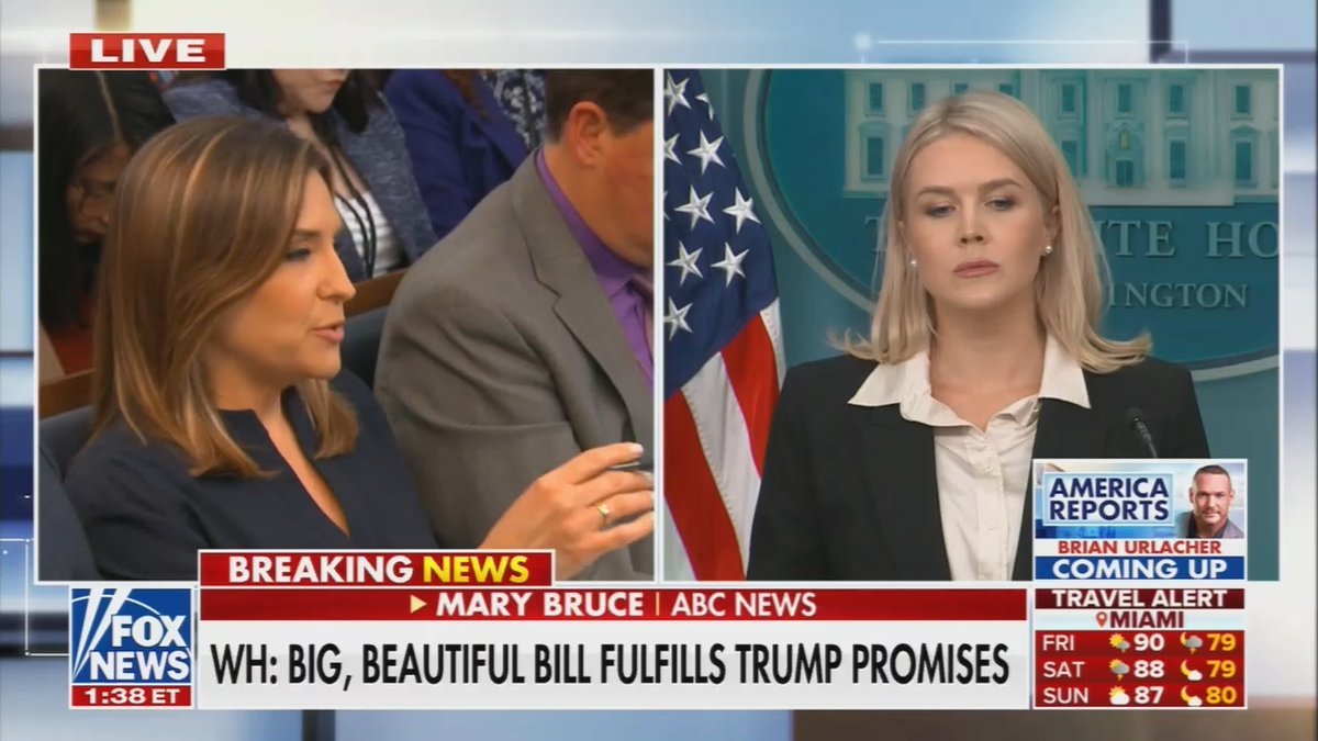 Q: The Trump family is making money off of this crypto dinner. How is this not Trump using the presidency to enrich himself? Leavitt: I would argue that Trump was reelected because he was a successful businessman