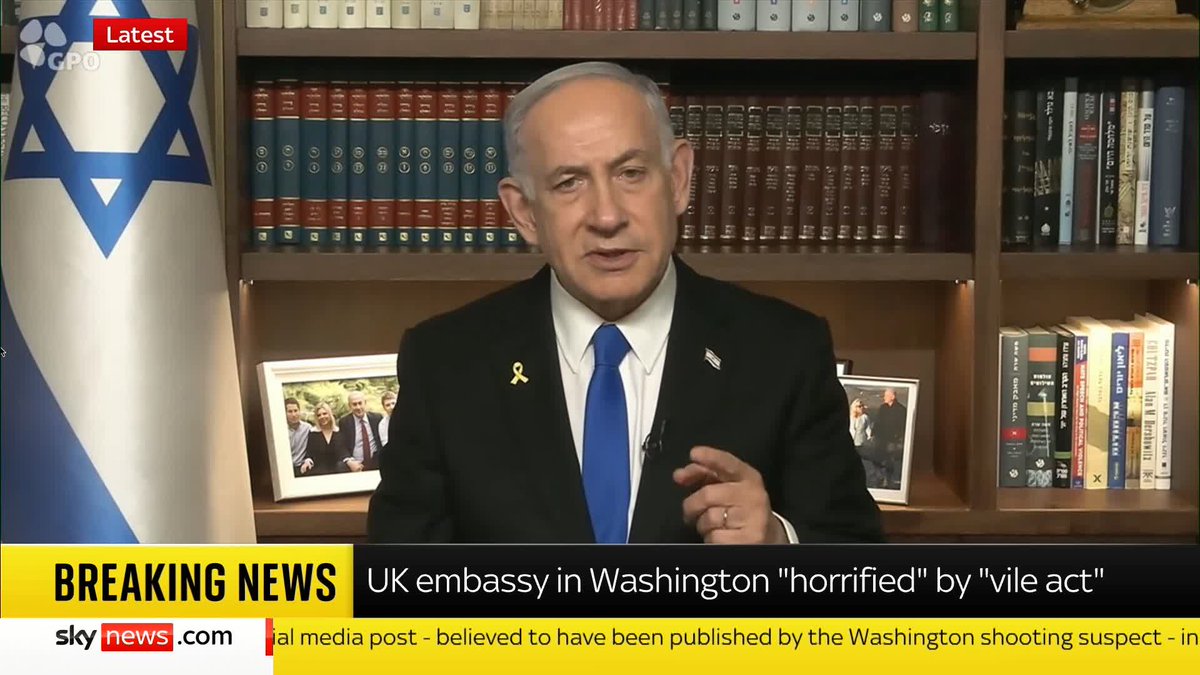 "I especially want to thank President Trump and the American people for their forthright stand with Israel and with the Jewish people. Together we stand." Israeli Prime Minister Benjamin Netanyahu thanks the US for its support. 📺 Sky 501 and YouTube