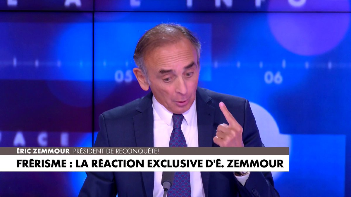 Eric Zemmour : «Je suis le seul à respecter les musulmans», dans #Facealinfo